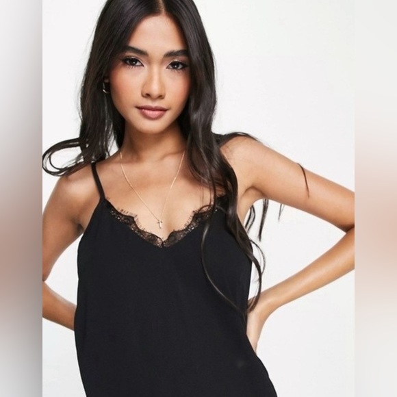 Likely Black Mini Slip Dress with Lace Detail - Picture 8 of 8